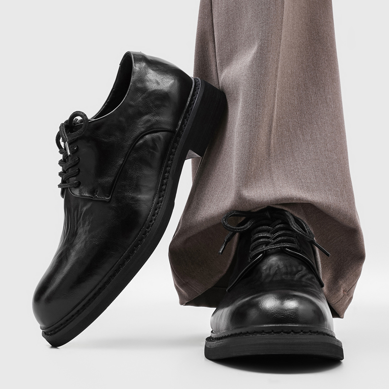 Formal Wear Men H&M - Eleganckie plisowane męskie derby sznurowane z