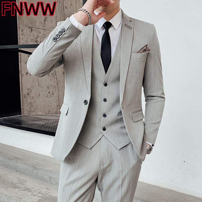 Men'S Urban Formal Wear - Męski garnitur w kratę w stylu