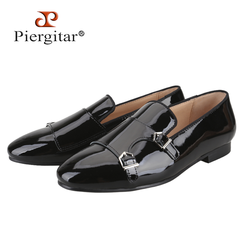 Men Formal Wear Shoes - Piergitar nowe czarne kolorowe lakierki męskie