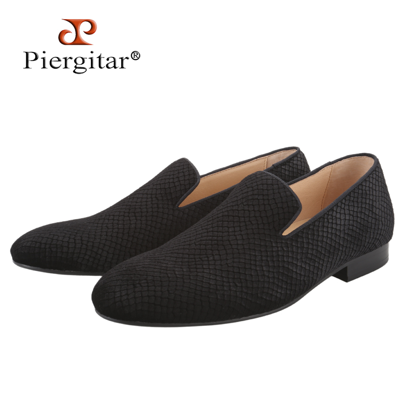 Men'S Formal Wear Slippers - Męskie mokasyny Piergitar z aksamitu z