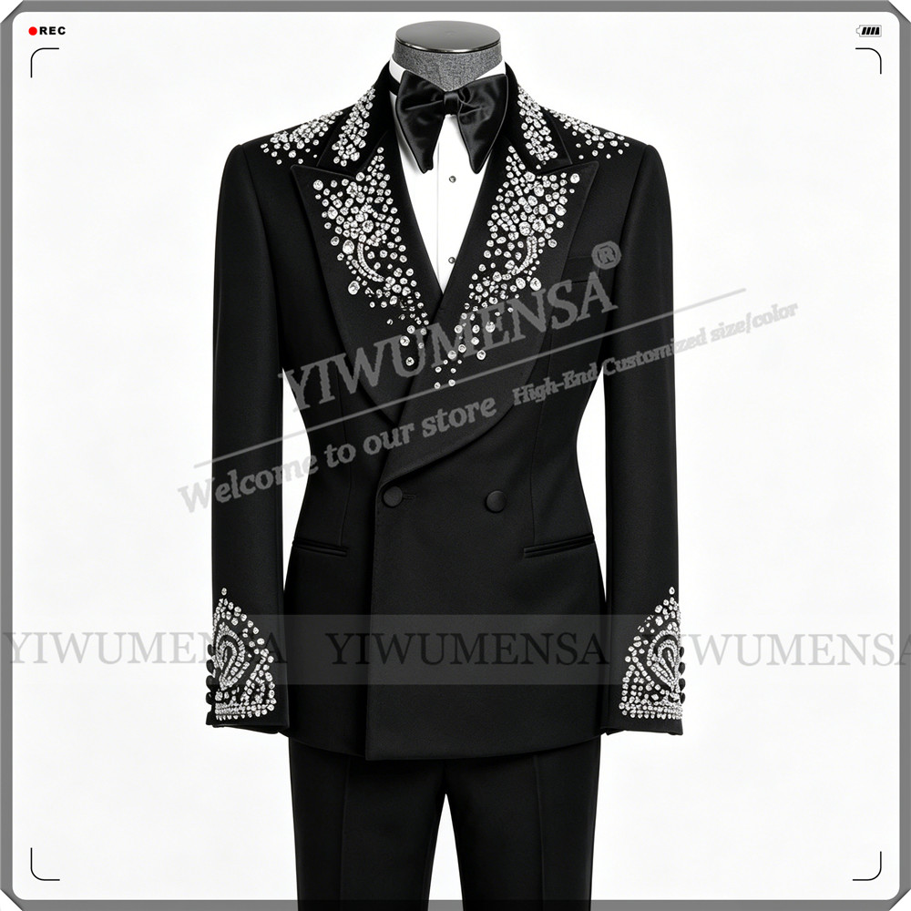 Men'S Formal Wear No Suit - Luksusowy garnitur ślubny męski z dżetami