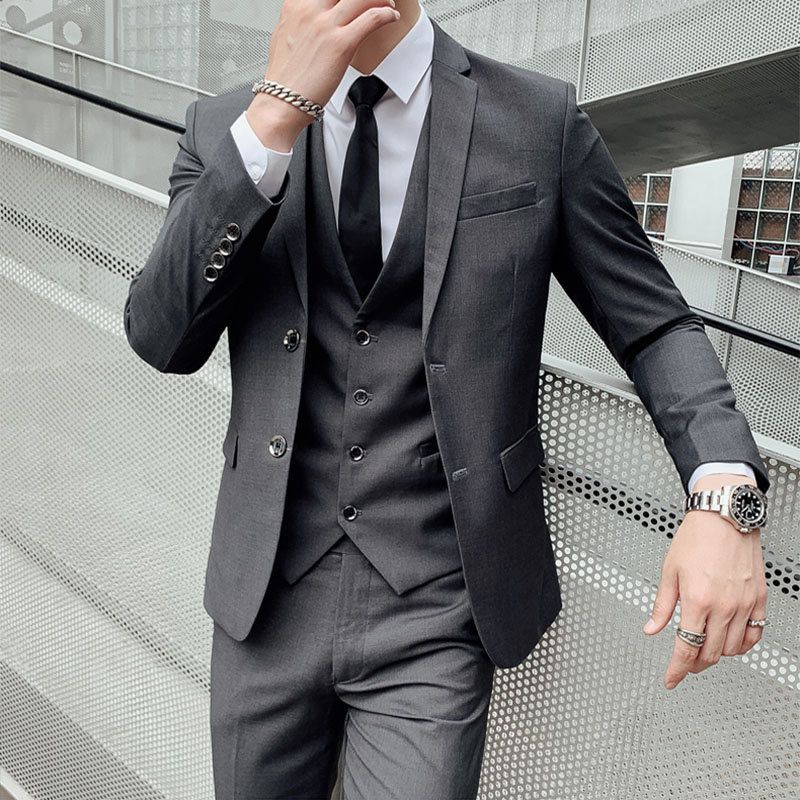 Men'S Urban Formal Wear - Garnitur ślubny trzyczęściowy męski, strój dla