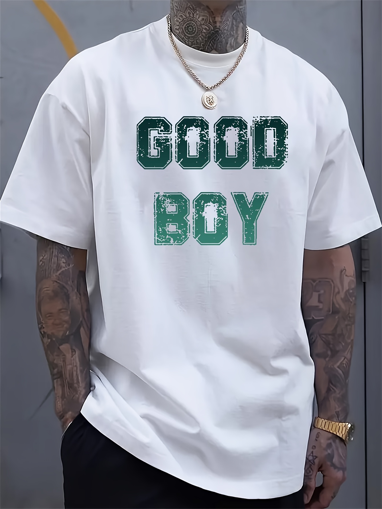Men'S Urban Formal Wear - Męska koszulka z nadrukiem 
