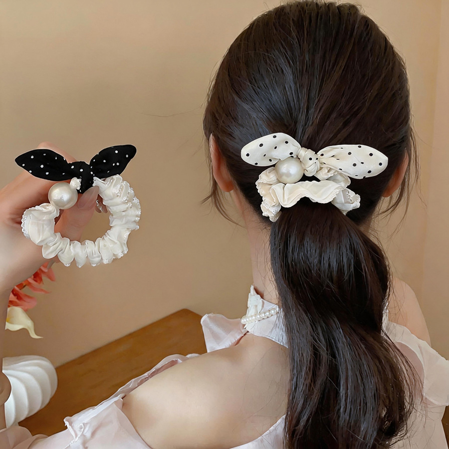 Czarne Białe Satynowe Gumki do – Satin Bow Tie recenzja i cena
