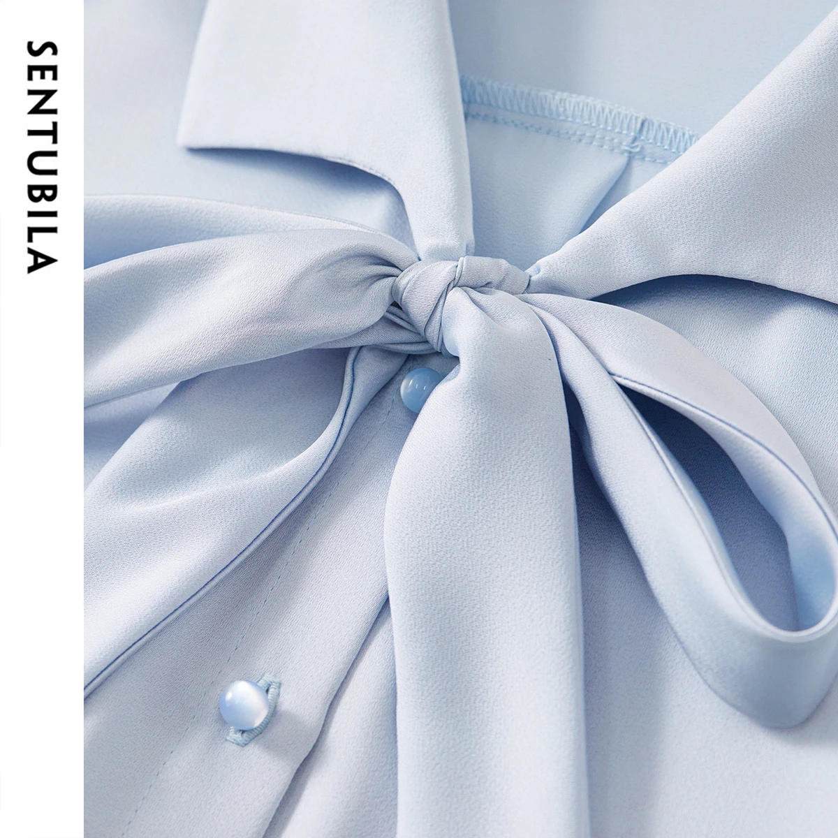 SENTUBILA Damska koszula z kok – Satin Bow Tie recenzja i cena