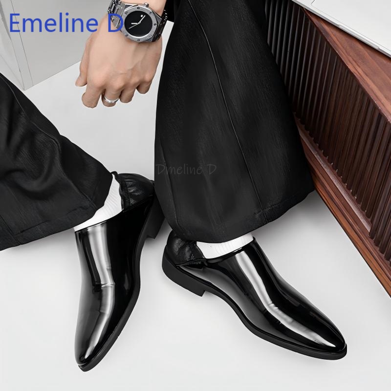 Męskie błyszczące mokasyny z l – Men'S Urban Formal Wear recenzja i cena