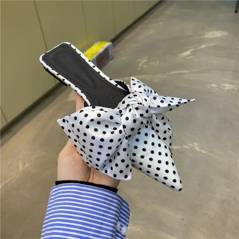 Damskie sandały z dużą kokardą – Satin Bow Tie recenzja i cena