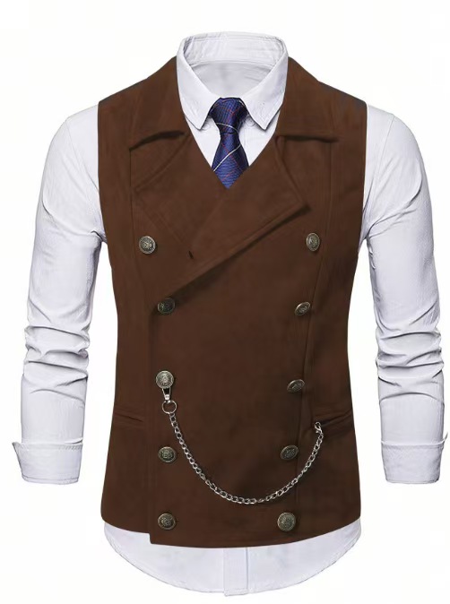 Męska kamizelka dwurzędowa z ł – Formal Vest Waistcoat recenzja i cena