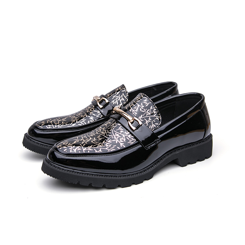 Męskie dwukolorowe mokasyny ze – Men Formal Wear Shoes recenzja i cena
