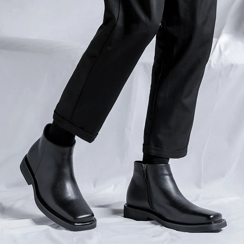 Czarne Nowe Modne Męskie Skórz – Men Formal Wear Shoes recenzja i cena