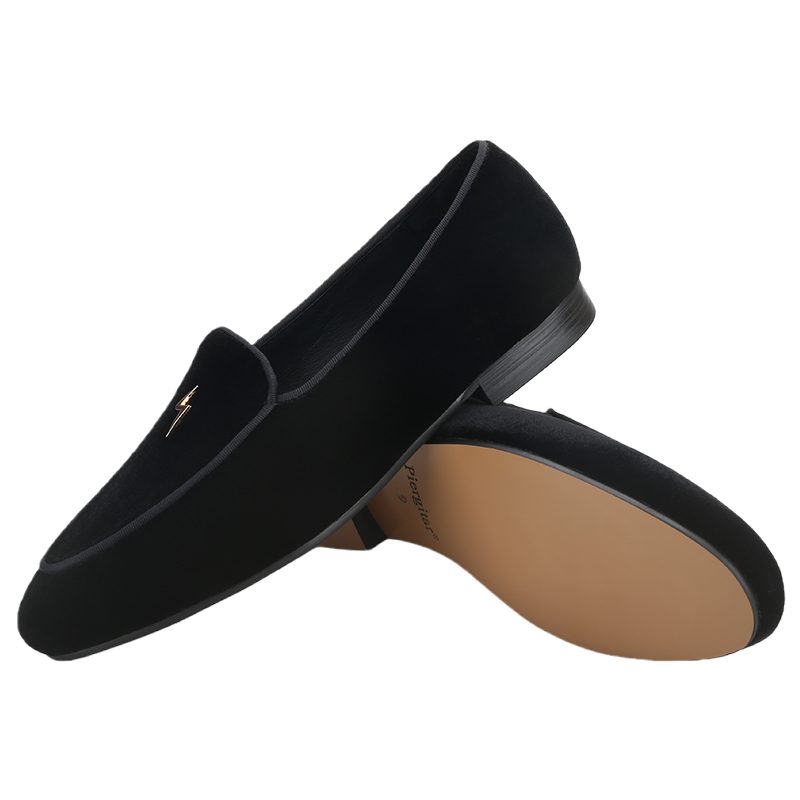 Czarne welurowe męskie mokasyn – Men'S Formal Wear Slippers recenzja i cena