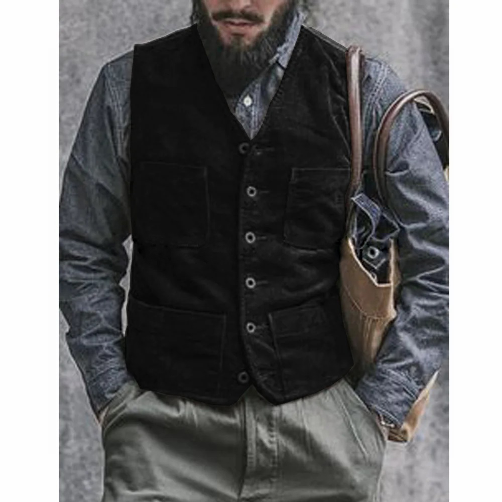 Męska kamizelka ze sztruksu, g – Men'S Gothic Formal Wear recenzja i cena