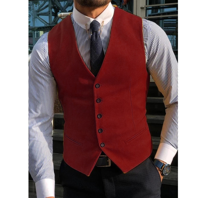 Męski Garnitur Formalny Dekolt – Formal Vest Waistcoat recenzja i cena