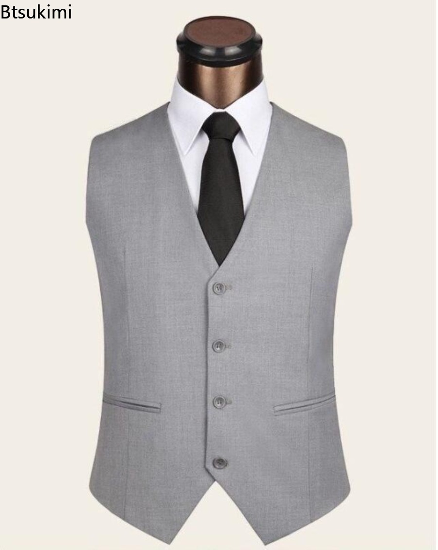 S-6XL Plus Size Męska koreańsk – Formal Vest Waistcoat recenzja i cena
