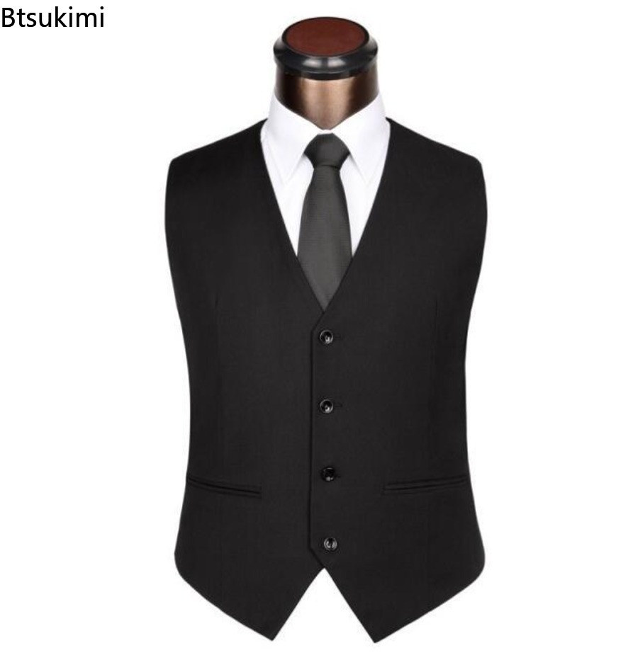 S-6XL Plus Size Męska koreańsk – Formal Vest Waistcoat recenzja i cena