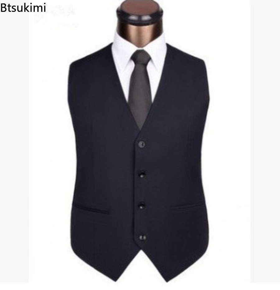 S-6XL Plus Size Męska koreańsk – Formal Vest Waistcoat recenzja i cena