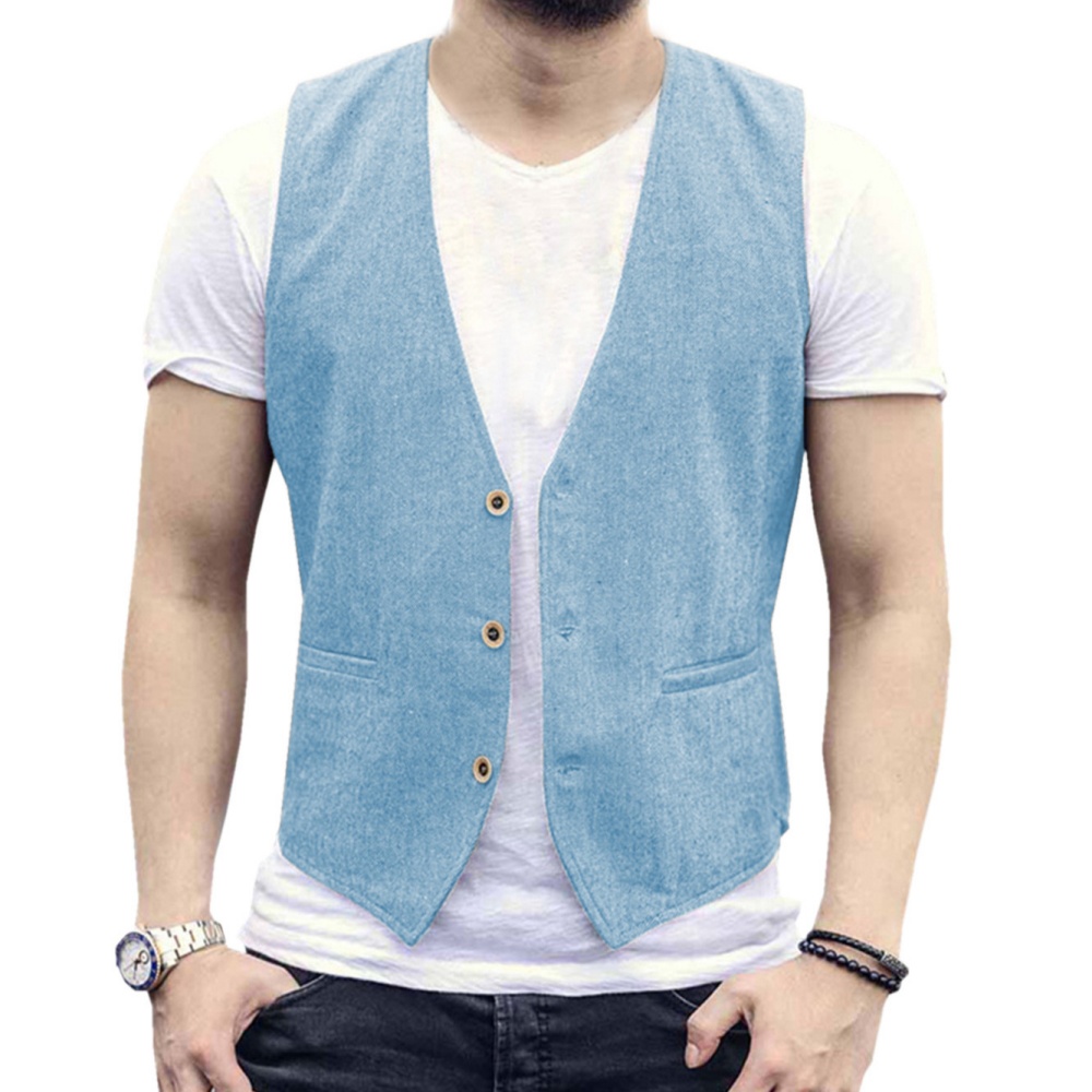 Męska lniana kamizelka z dekol – Formal Vest Waistcoat recenzja i cena