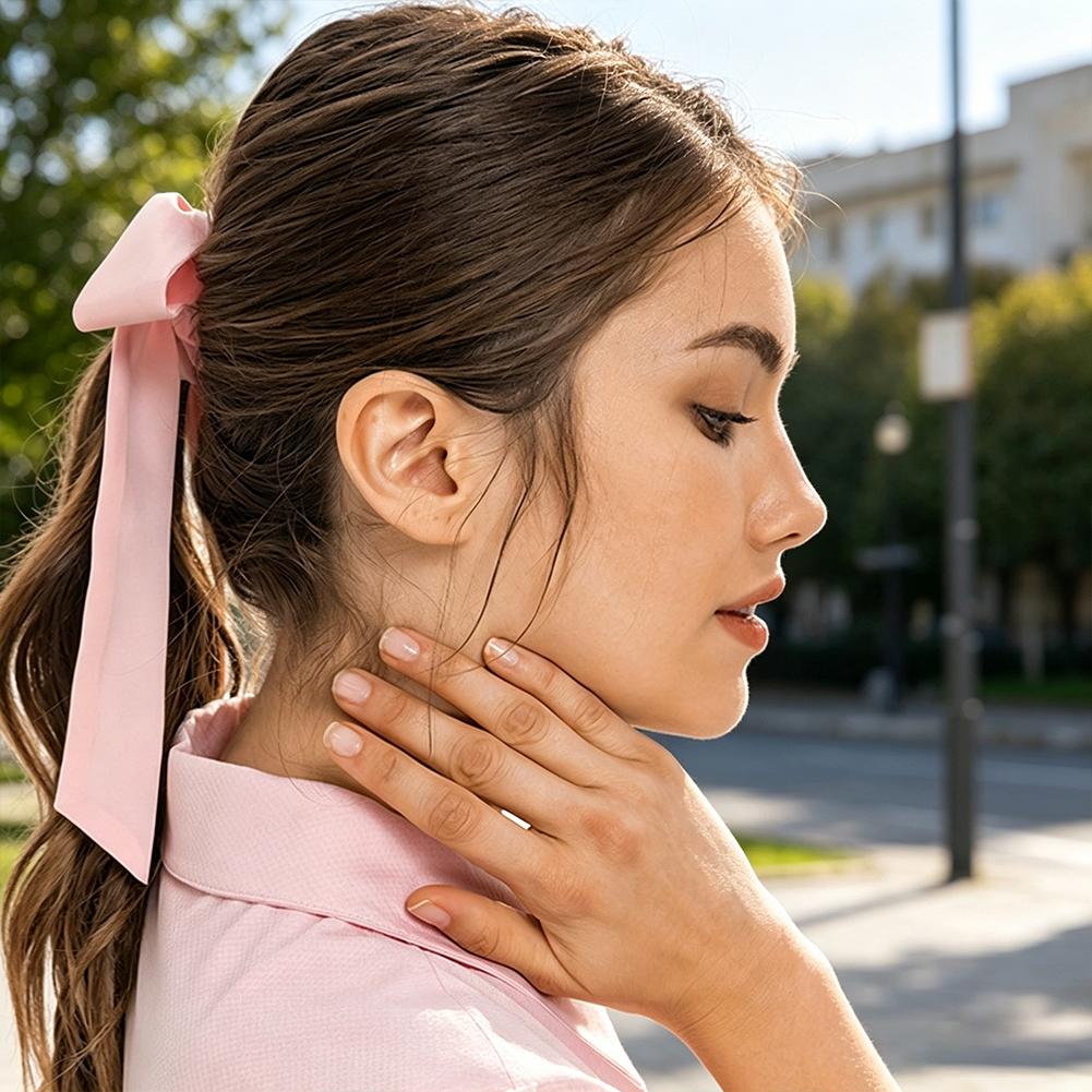 Gładka satynowa gumka do włosó – Satin Bow Tie recenzja i cena
