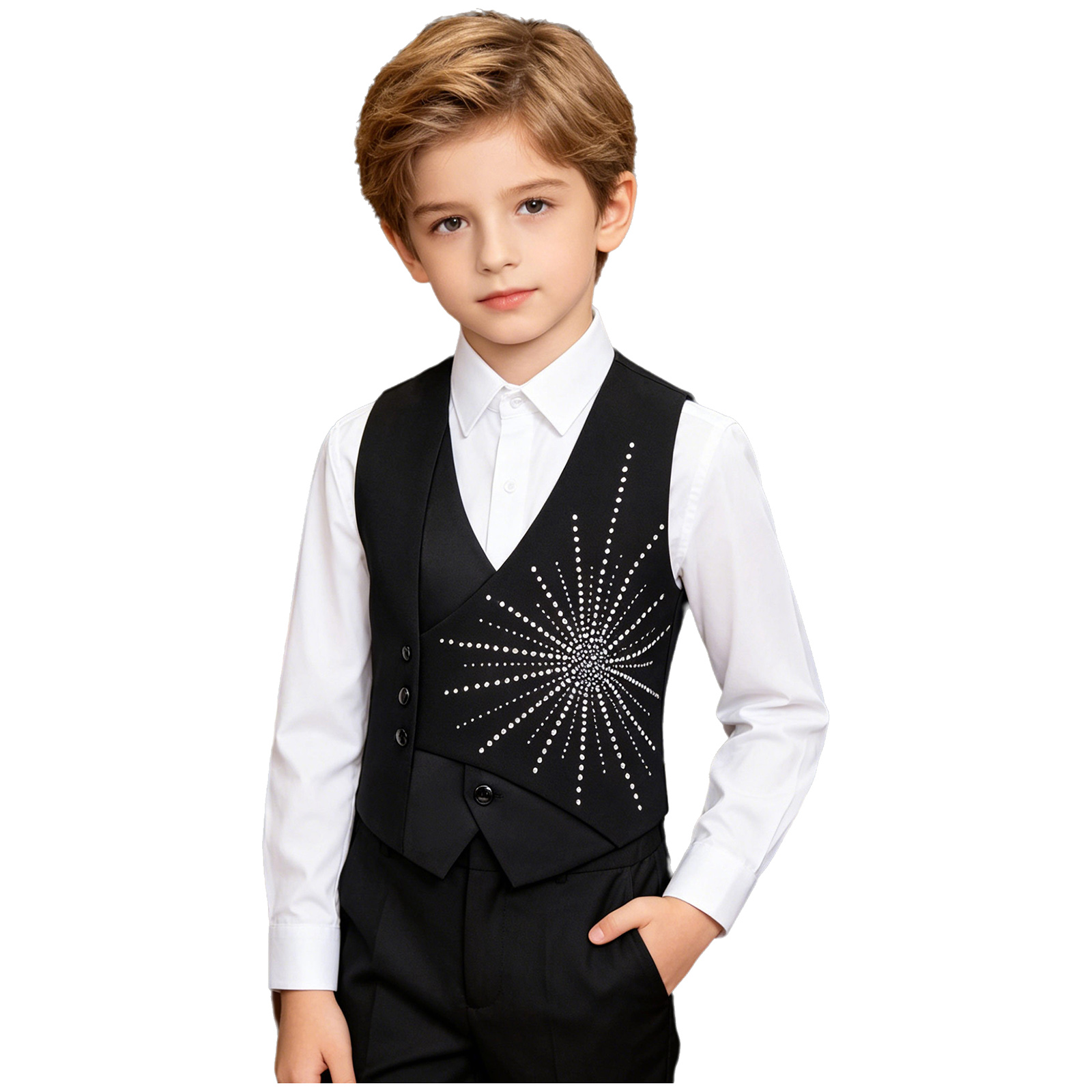 Dziecięca chłopięca asymetrycz – Formal Vest Waistcoat recenzja i cena