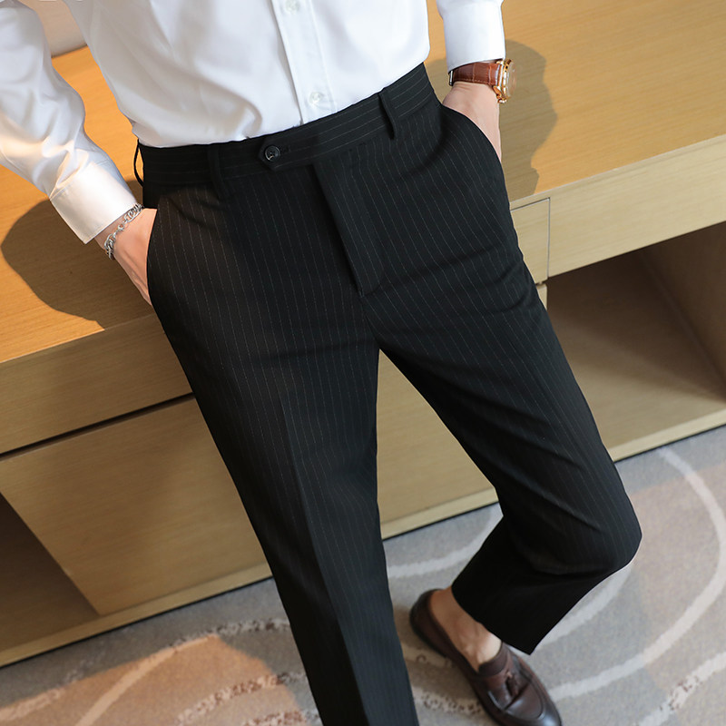 Męskie spodnie premium w paski – Men'S Urban Formal Wear recenzja i cena