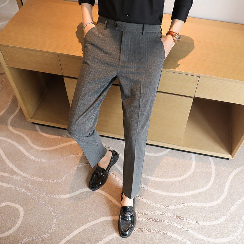 Męskie spodnie premium w paski – Men'S Urban Formal Wear recenzja i cena